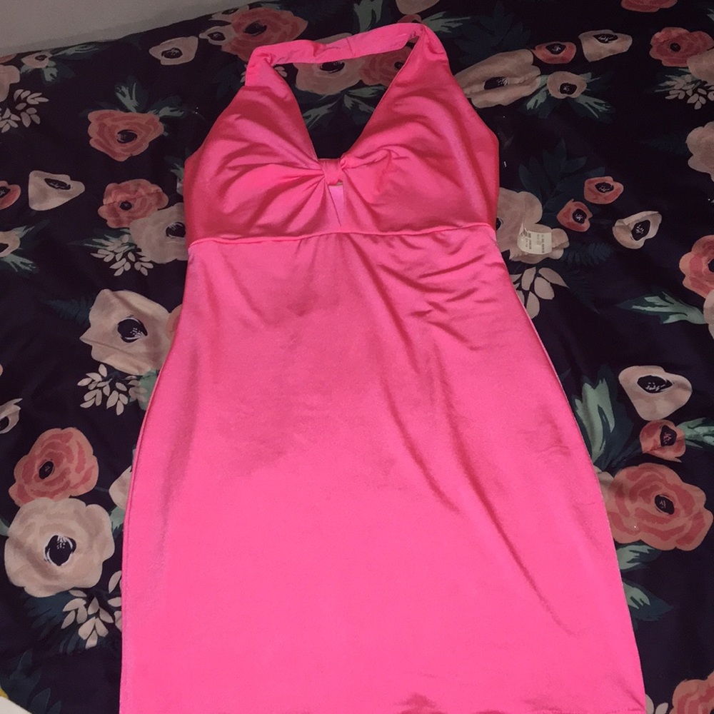 Bright pink dress